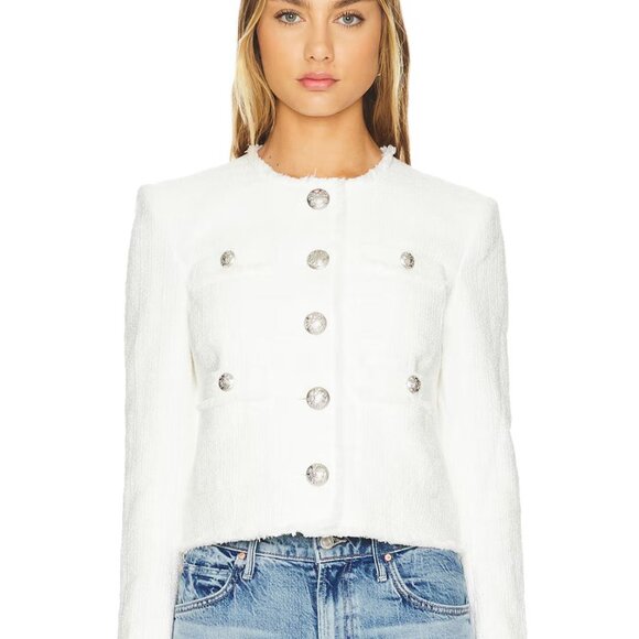 New Veronica Beard Olbia Tweed Jacket, Off White, Size 10 - Picture 12 of 12